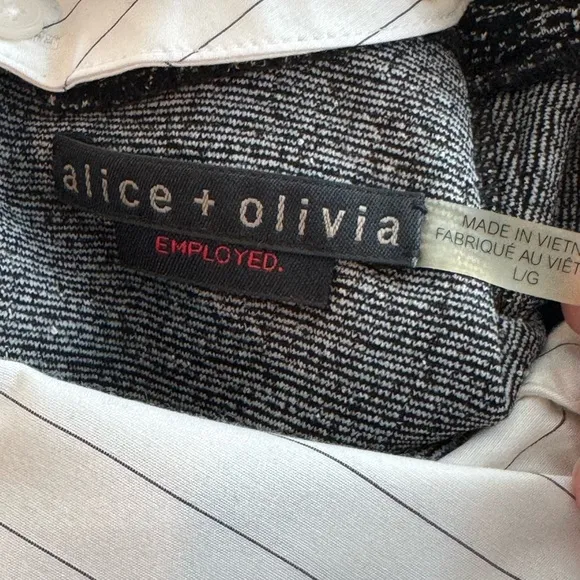 Like New! Alice   Olivia Black White Maelynn Layered CollarSweater