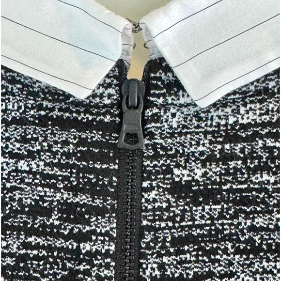 Like New! Alice   Olivia Black White Maelynn Layered CollarSweater