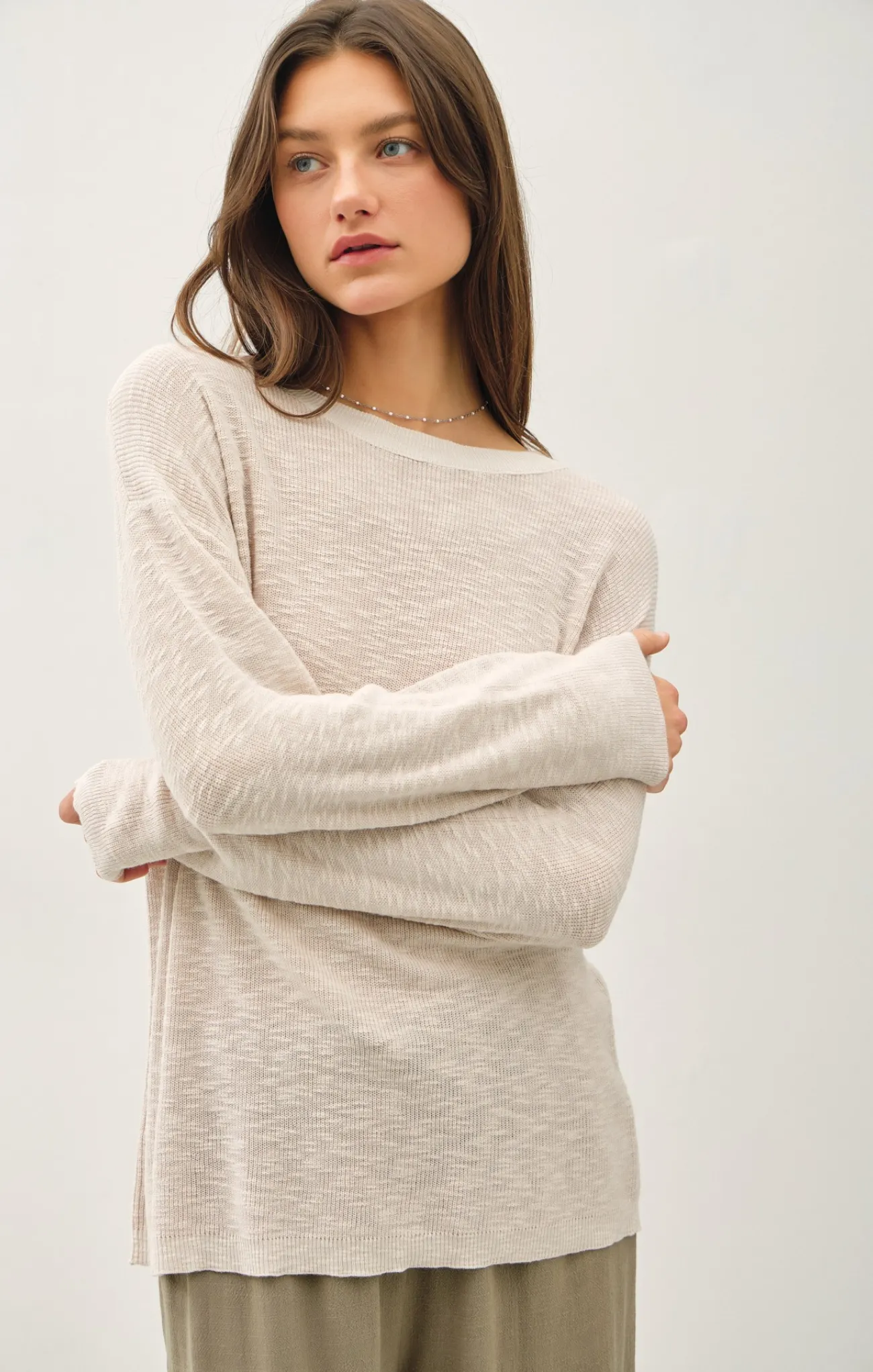 Lillie Cotton Slub Sweater