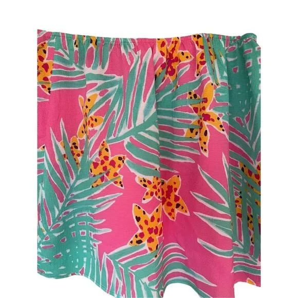 Lilly Pulitzer Womens Multicolor Tropical Leied Coy Mini Skirt Size Medium