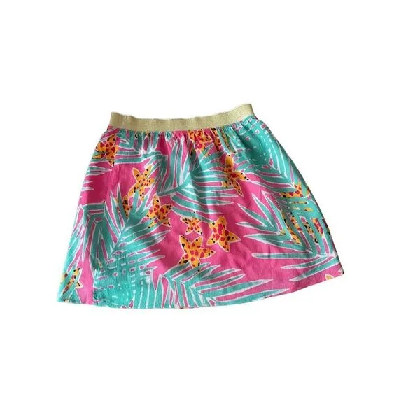 Lilly Pulitzer Womens Multicolor Tropical Leied Coy Mini Skirt Size Medium