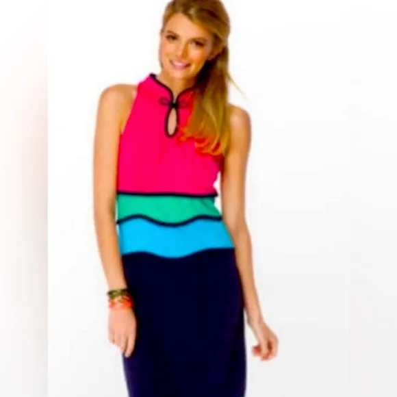 LILY PULITZER NWT (M) MARCI COLOR BLOCK DRESS