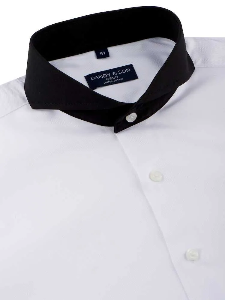 Limited Edition Extreme Cutaway White With Black Contrast Shirt