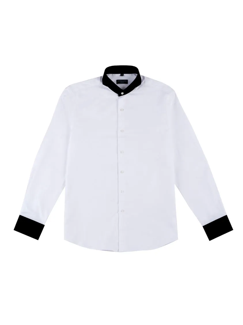 Limited Edition Extreme Cutaway White With Black Contrast Shirt