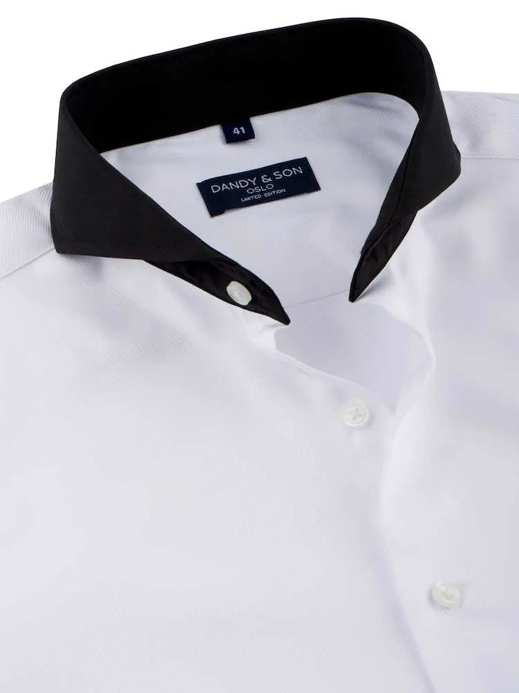 Limited Edition Extreme Cutaway White With Black Contrast Shirt