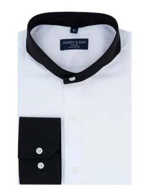 Limited Edition Extreme Cutaway White With Black Contrast Shirt