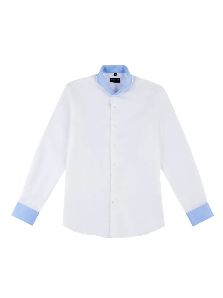 Limited Edition Extreme Cutaway White With Blue Contrast Shirt