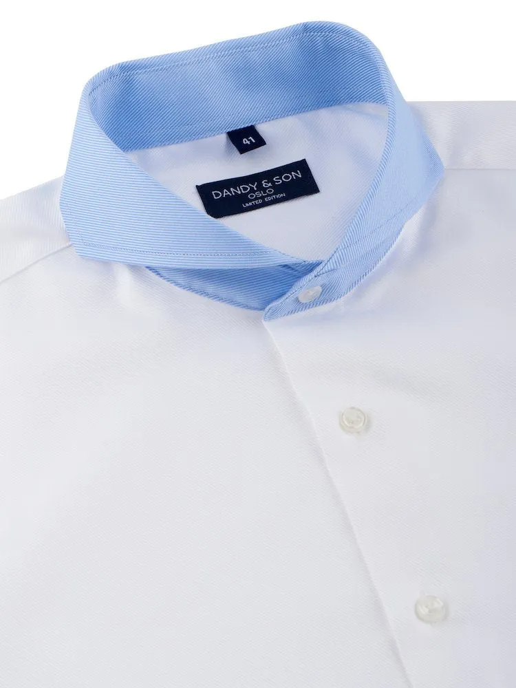 Limited Edition Extreme Cutaway White With Blue Contrast Shirt
