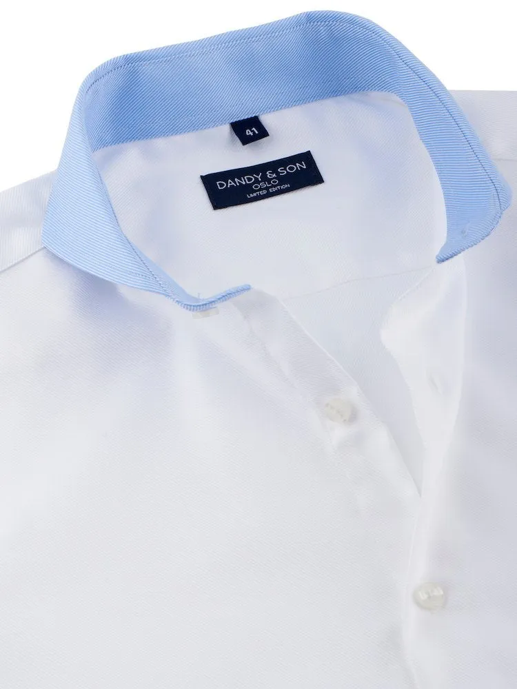 Limited Edition Extreme Cutaway White With Blue Contrast Shirt