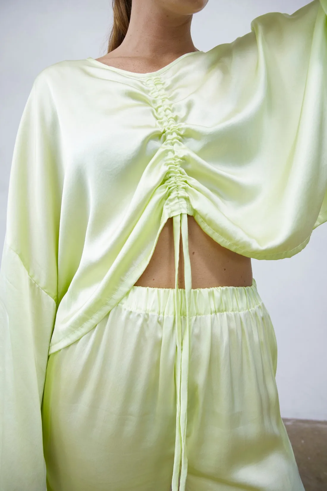 Ling Silk Blouse Sunny Lime