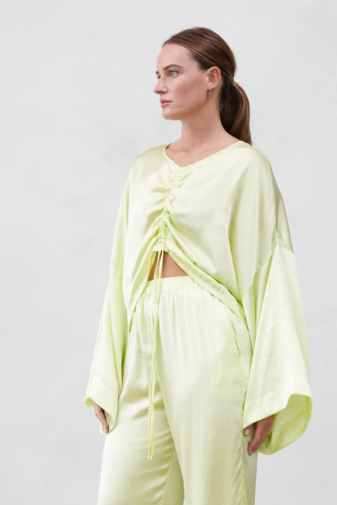 Ling Silk Blouse Sunny Lime