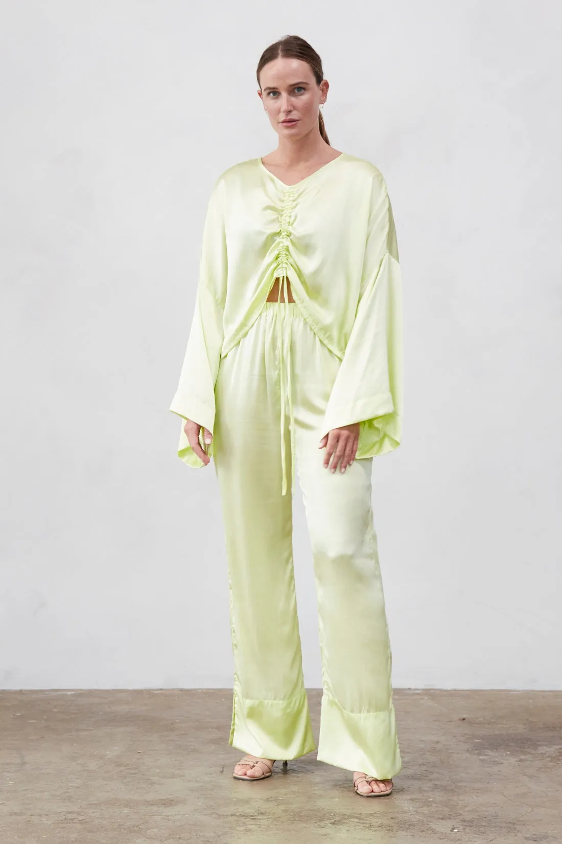Ling Silk Blouse Sunny Lime
