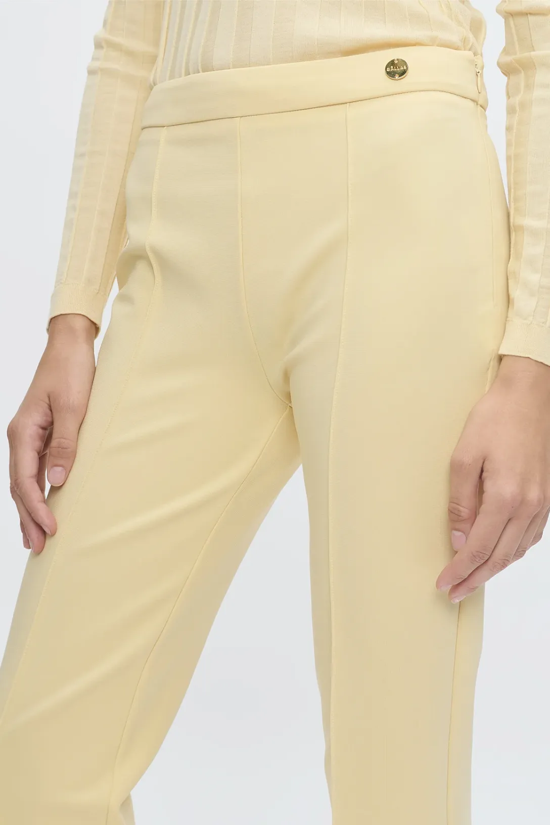 Lola Crop Pant | Yellow