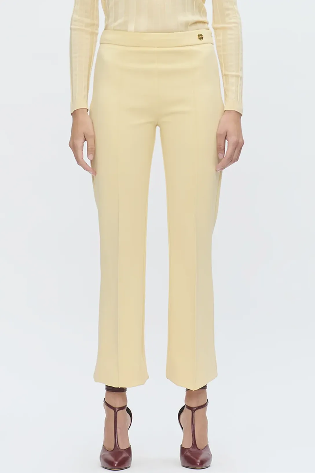 Lola Crop Pant | Yellow