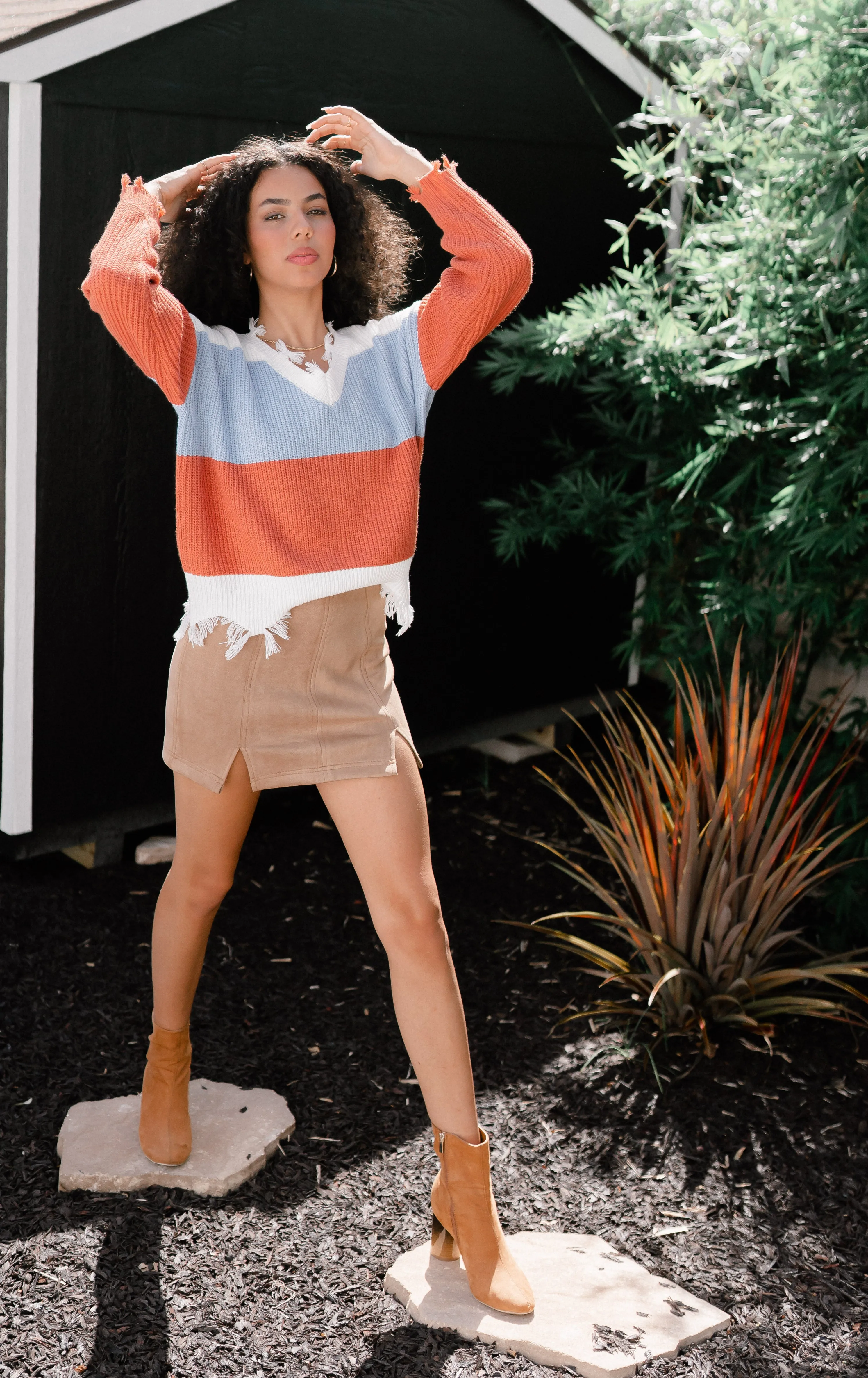 Lola Sweater (Blue/Tri)