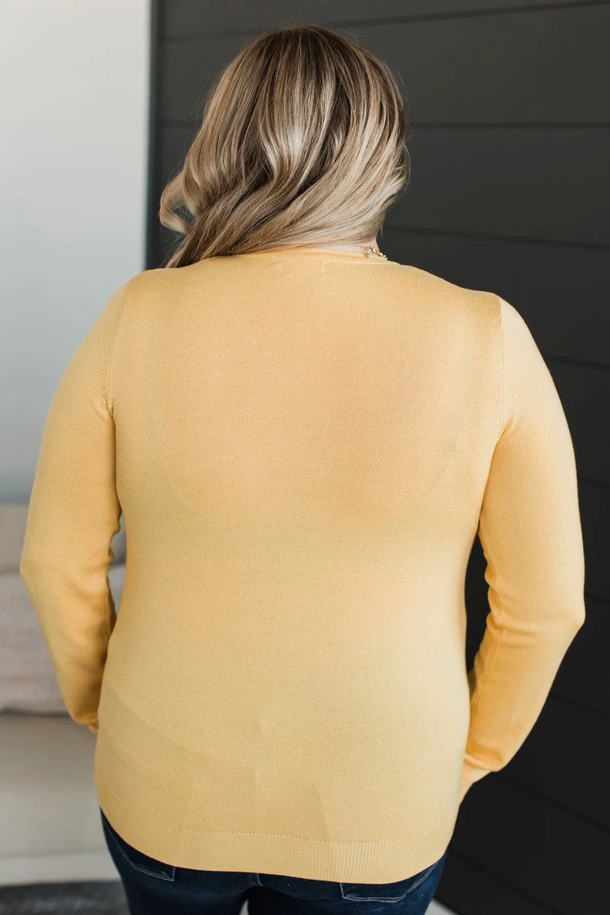 Loving Devotions Knit Sweater- Yellow