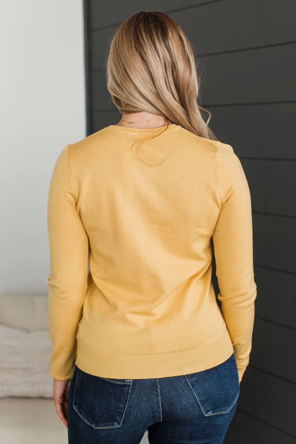 Loving Devotions Knit Sweater- Yellow