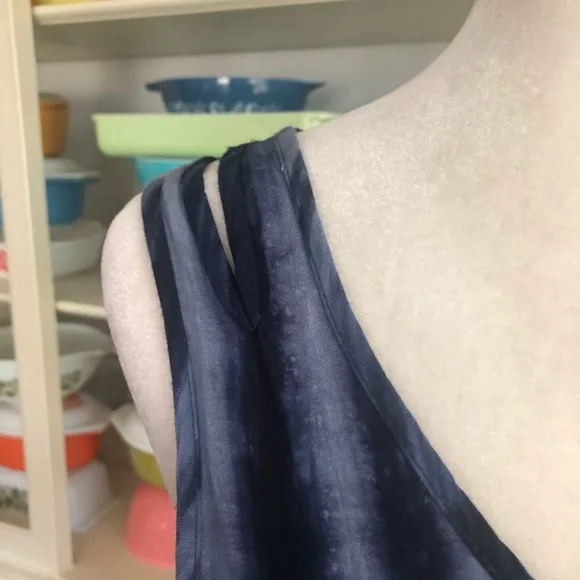 Lulumari Tie Dye Lace Blue Tunic Dress - Size Small.