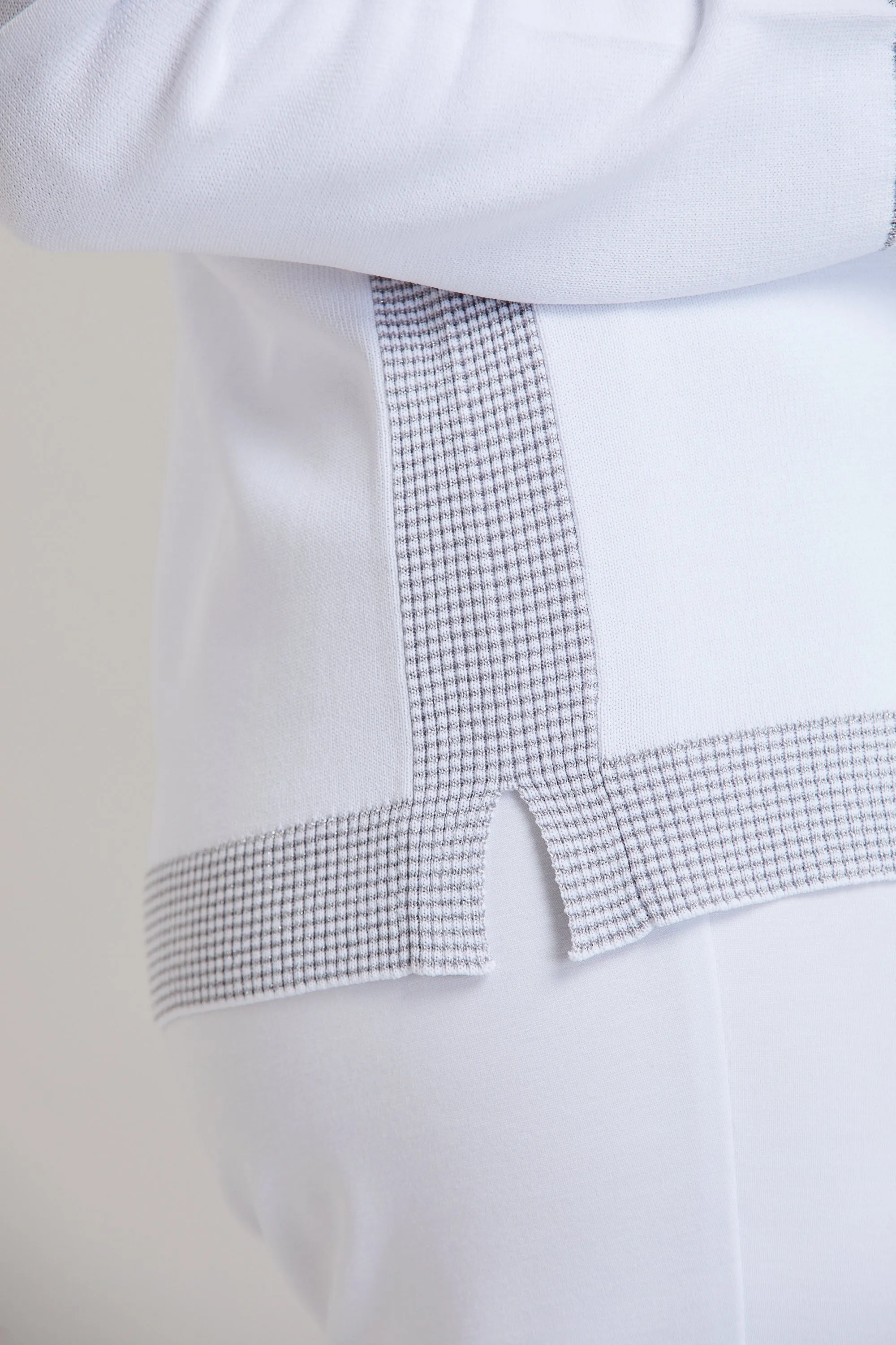 Lurex Colorblock Crewneck