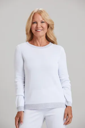 Lurex Colorblock Crewneck