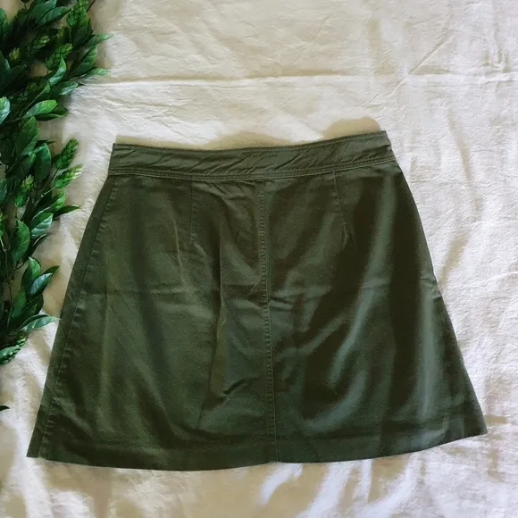 Madewell Button Front Station Mini Skirt | Size 14