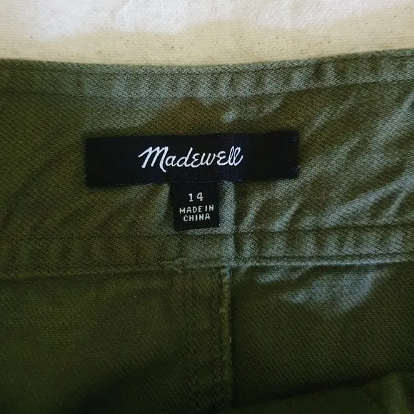 Madewell Button Front Station Mini Skirt | Size 14