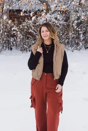 Magnolia Quilted Satin Vest