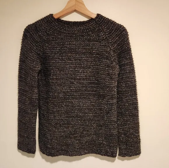 Maje Korinthe Metallic Knit Wool Alpaca Blend Sweater Size 2, Medium