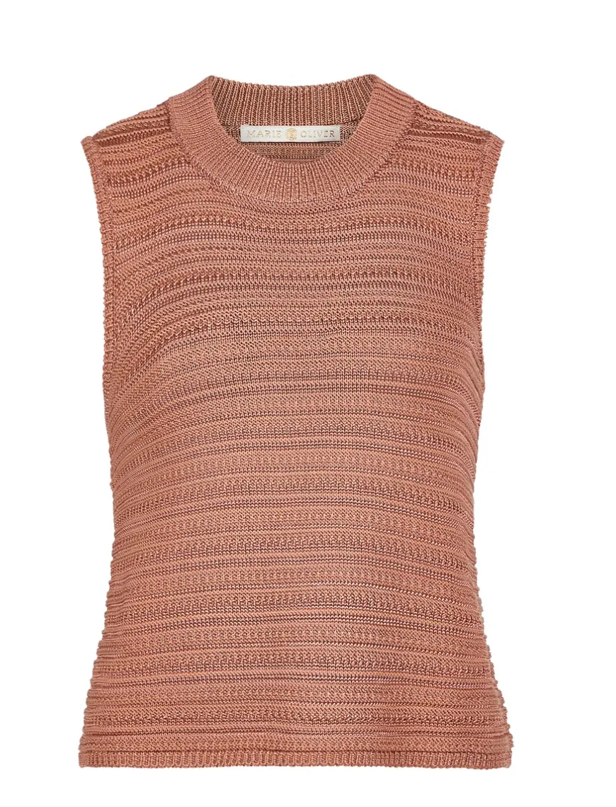 Marie Oliver - Nev Sleeveless Knit Top - Nectarine