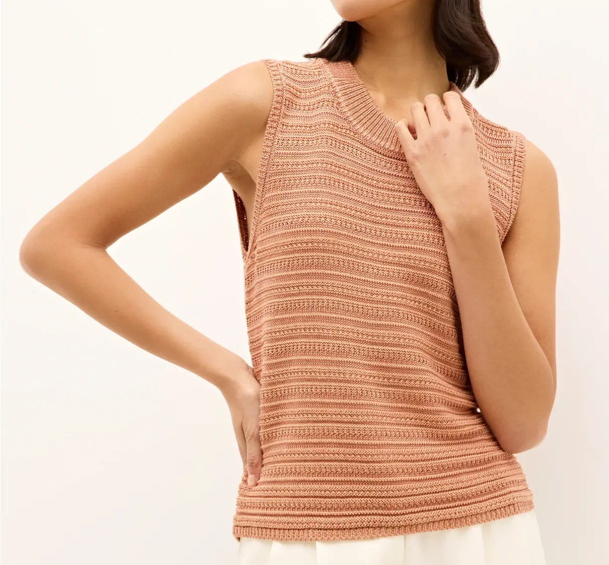 Marie Oliver - Nev Sleeveless Knit Top - Nectarine