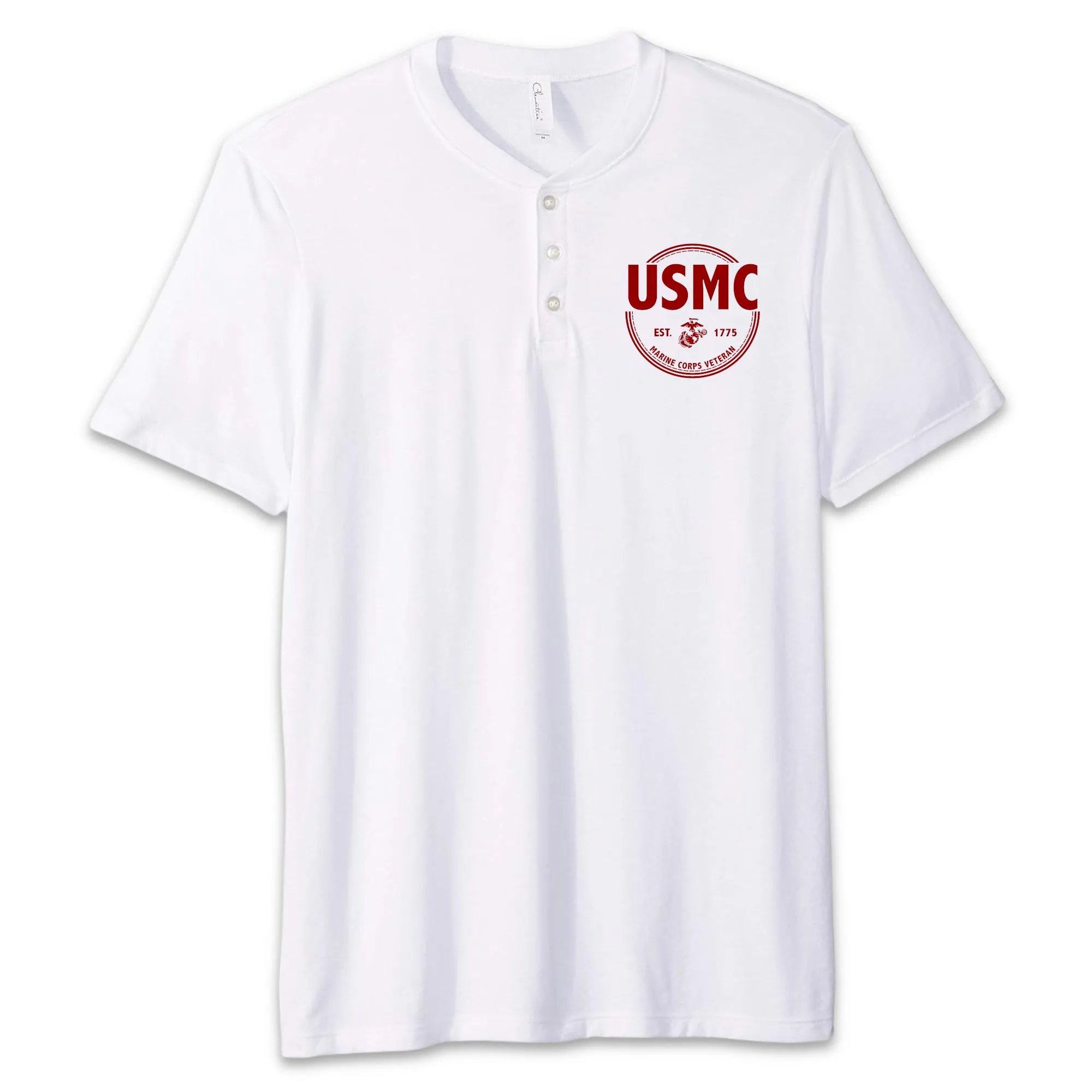Marines Veteran Mens Henley T-Shirt