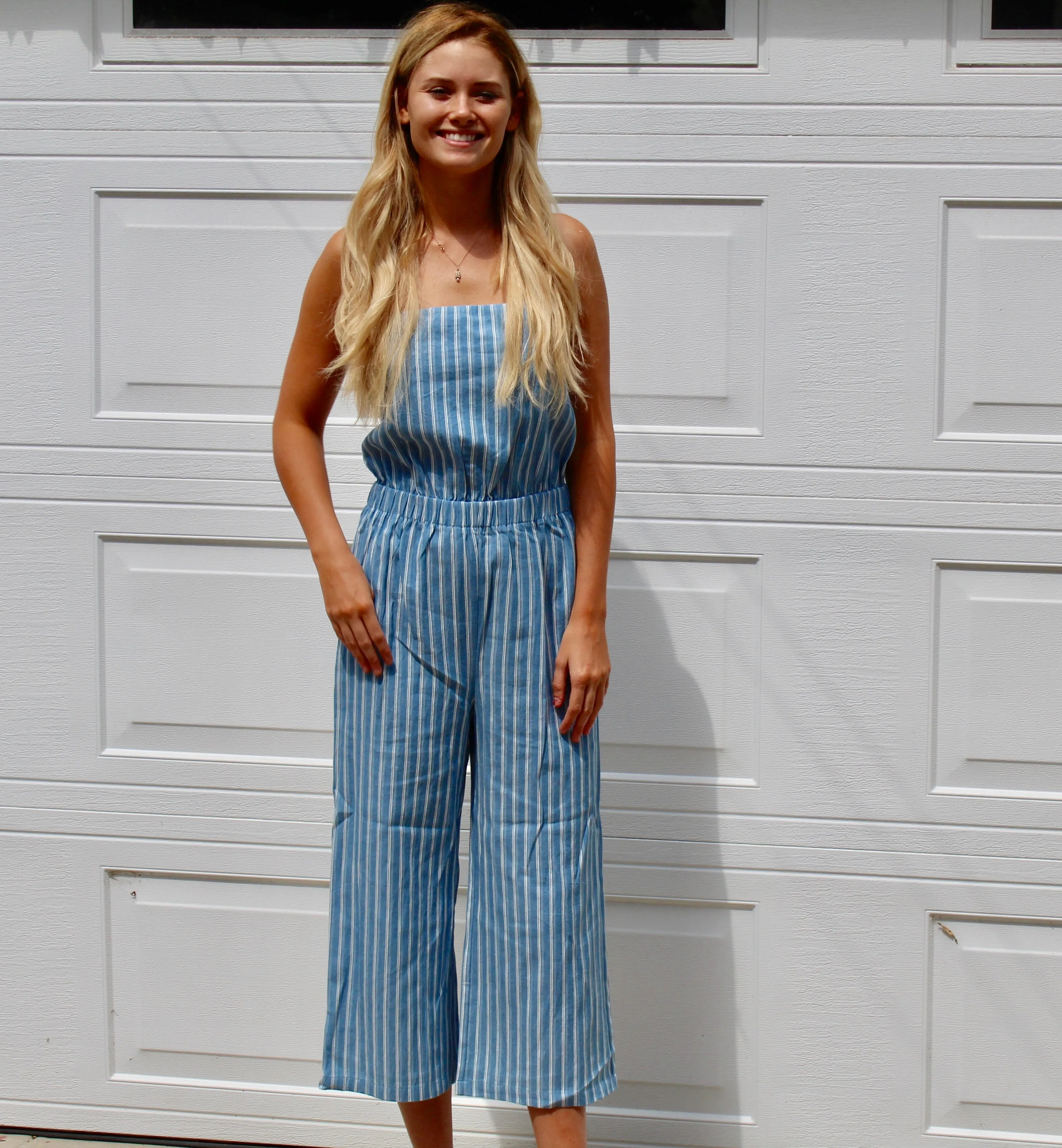 MARJORIE STRIPPED JUMP SUIT