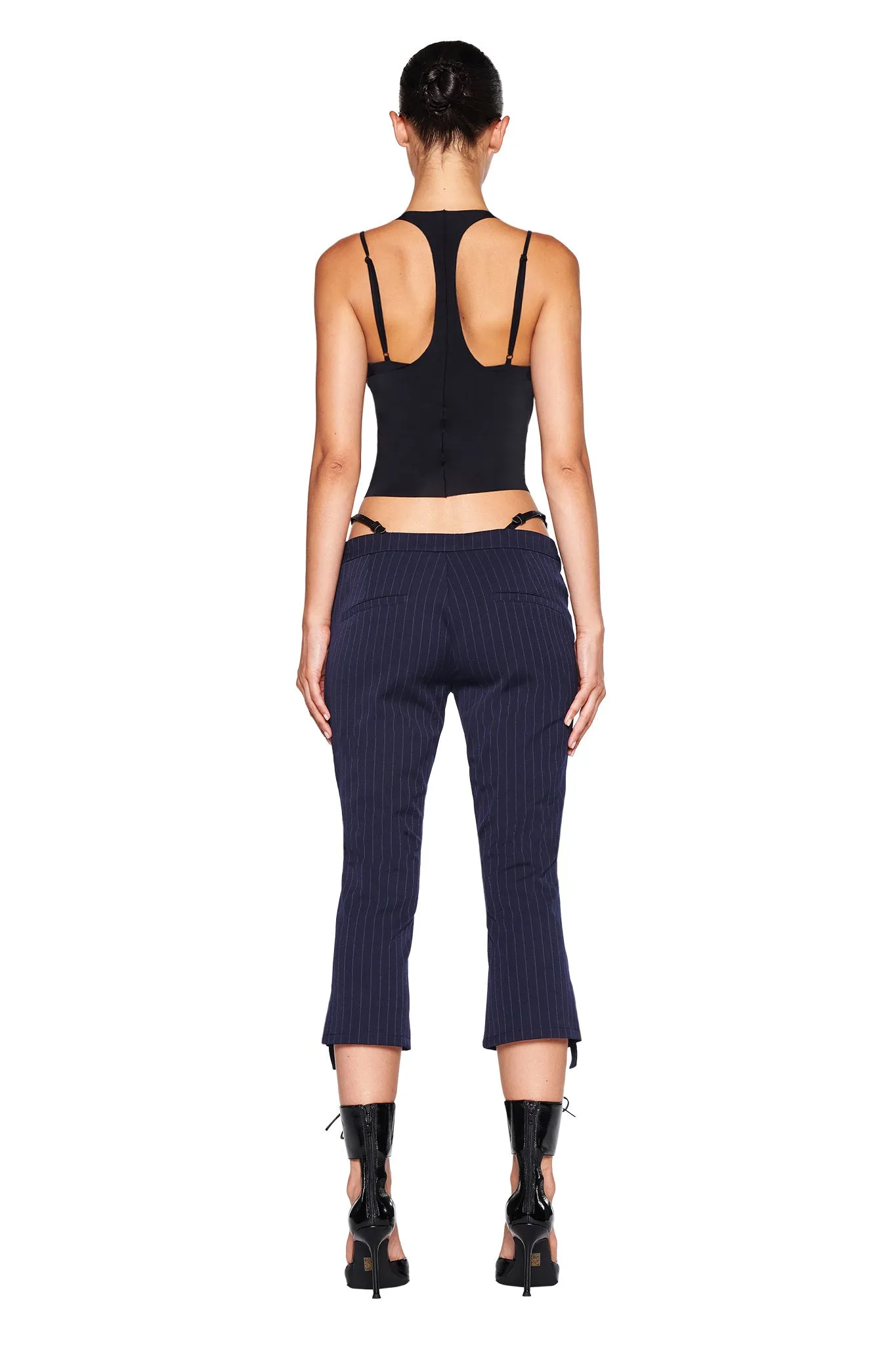 MARRION CAPRI - BLUE : PINSTRIPE