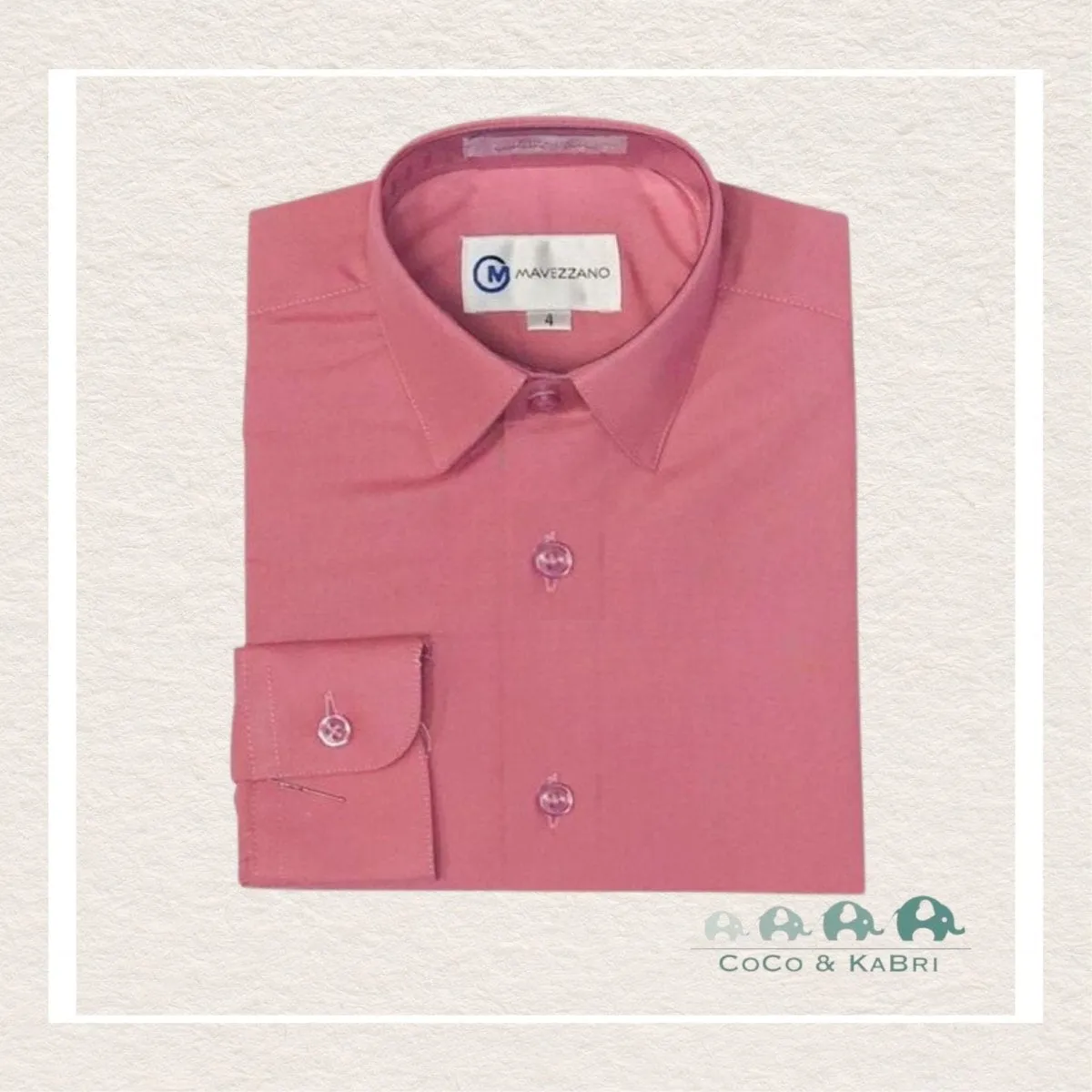 Mavezzano: Boys Dress Shirt - Rosewood