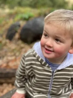 Me and Henry Mushroom/Cream Stripe Zipped Hoodie: Size 5/6 to 16 Years