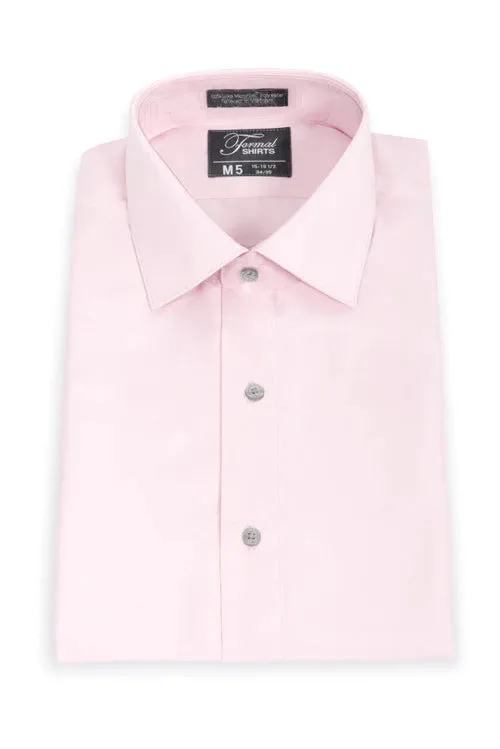 Men's Pink Slim Fit Microfiber Shirt