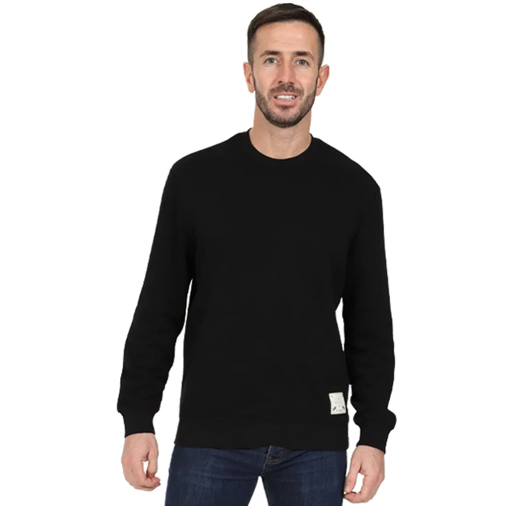 Men's Premium Cotton Crew Neck Sweater - Charcoal Marl