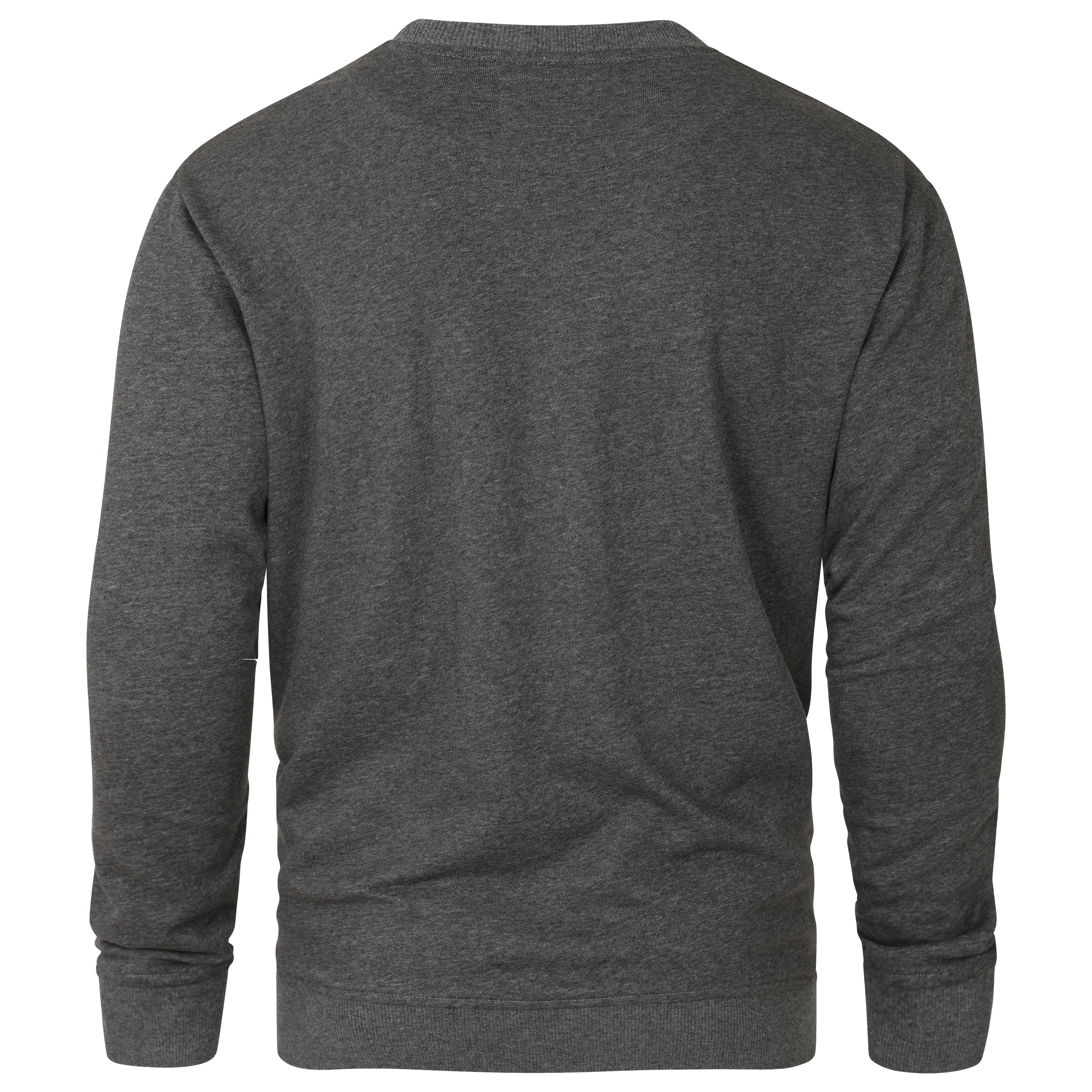 Men's Premium Cotton Crew Neck Sweater - Charcoal Marl