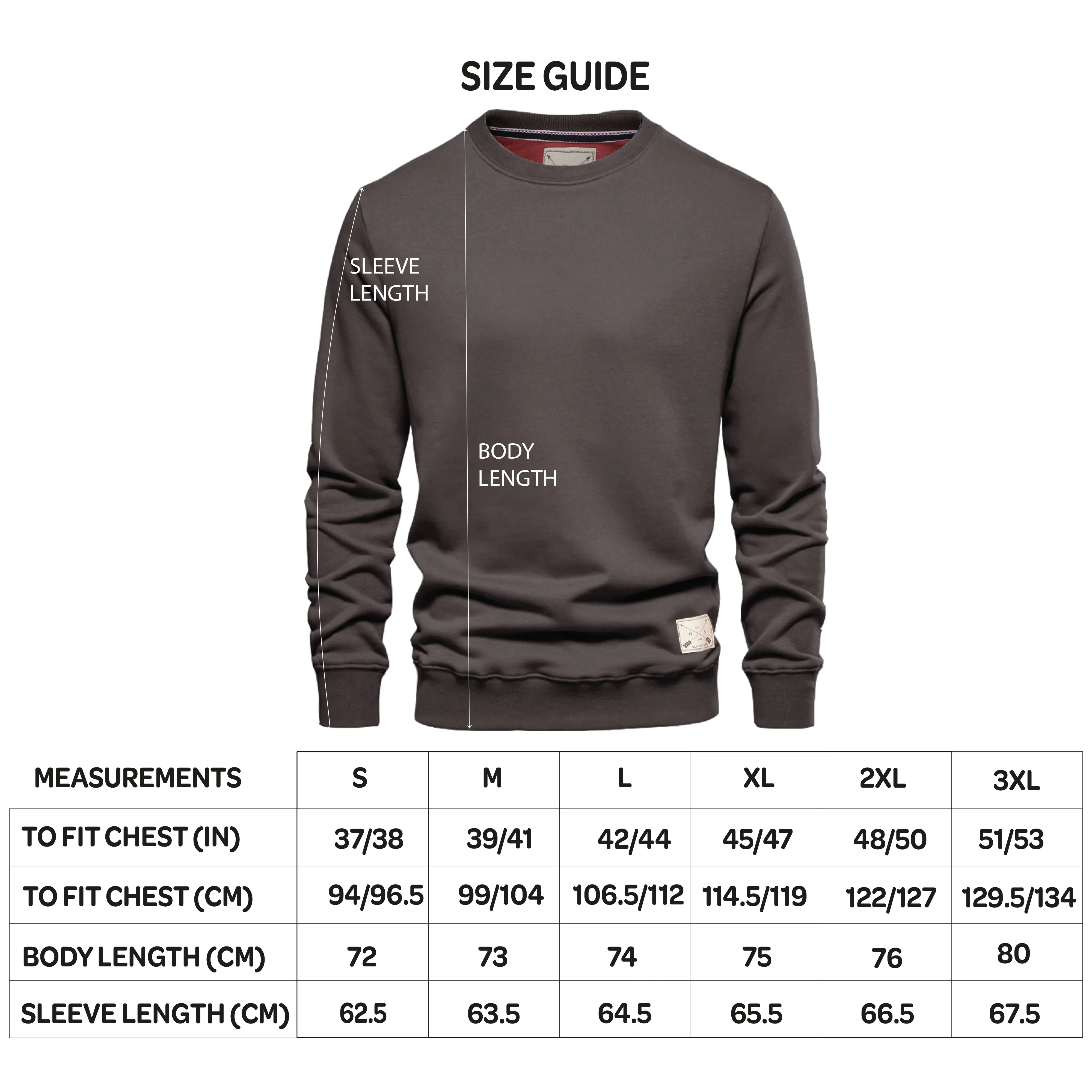 Men's Premium Cotton Crew Neck Sweater - Rust