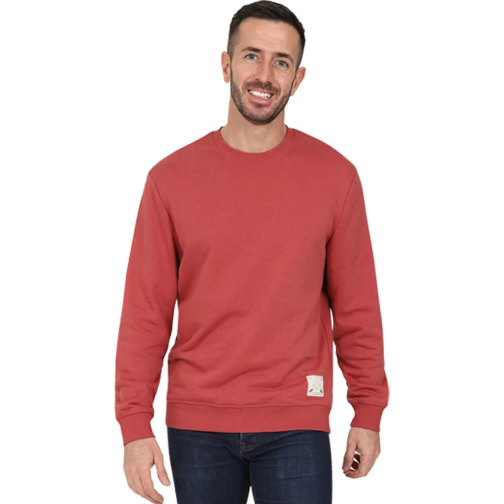 Men's Premium Cotton Crew Neck Sweater - Rust