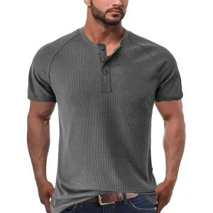 MEN'S TOUGH GUY SHORT SLEEVE HENLEY T-SHIRT