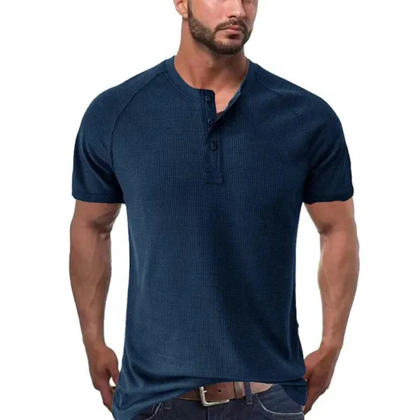 MEN'S TOUGH GUY SHORT SLEEVE HENLEY T-SHIRT