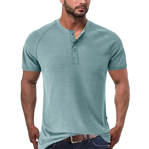 MEN'S TOUGH GUY SHORT SLEEVE HENLEY T-SHIRT