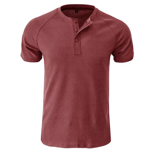 MEN'S TOUGH GUY SHORT SLEEVE HENLEY T-SHIRT