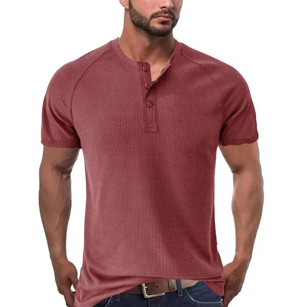 MEN'S TOUGH GUY SHORT SLEEVE HENLEY T-SHIRT