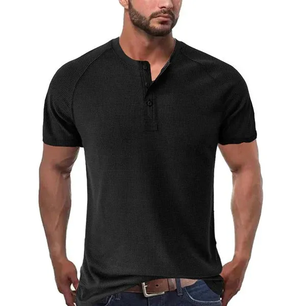 MEN'S TOUGH GUY SHORT SLEEVE HENLEY T-SHIRT