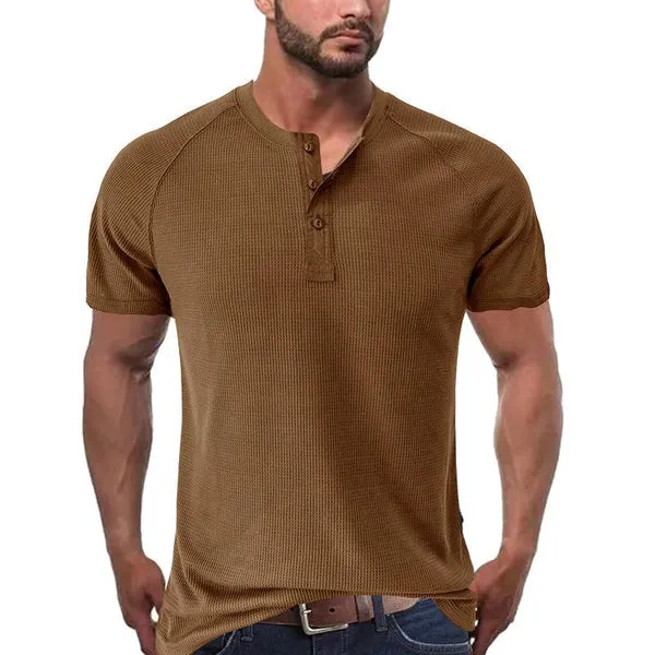 MEN'S TOUGH GUY SHORT SLEEVE HENLEY T-SHIRT