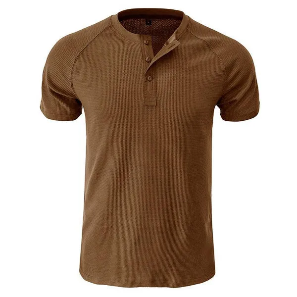 MEN'S TOUGH GUY SHORT SLEEVE HENLEY T-SHIRT