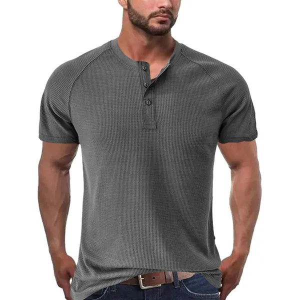 MEN'S TOUGH GUY SHORT SLEEVE HENLEY T-SHIRT