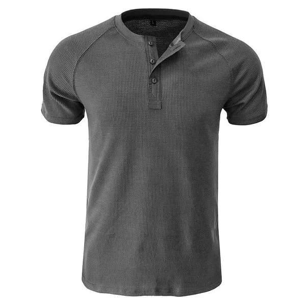 MEN'S TOUGH GUY SHORT SLEEVE HENLEY T-SHIRT